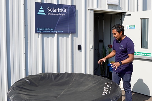 HelioSpa solar heater for hot tub installation by SolarisKit