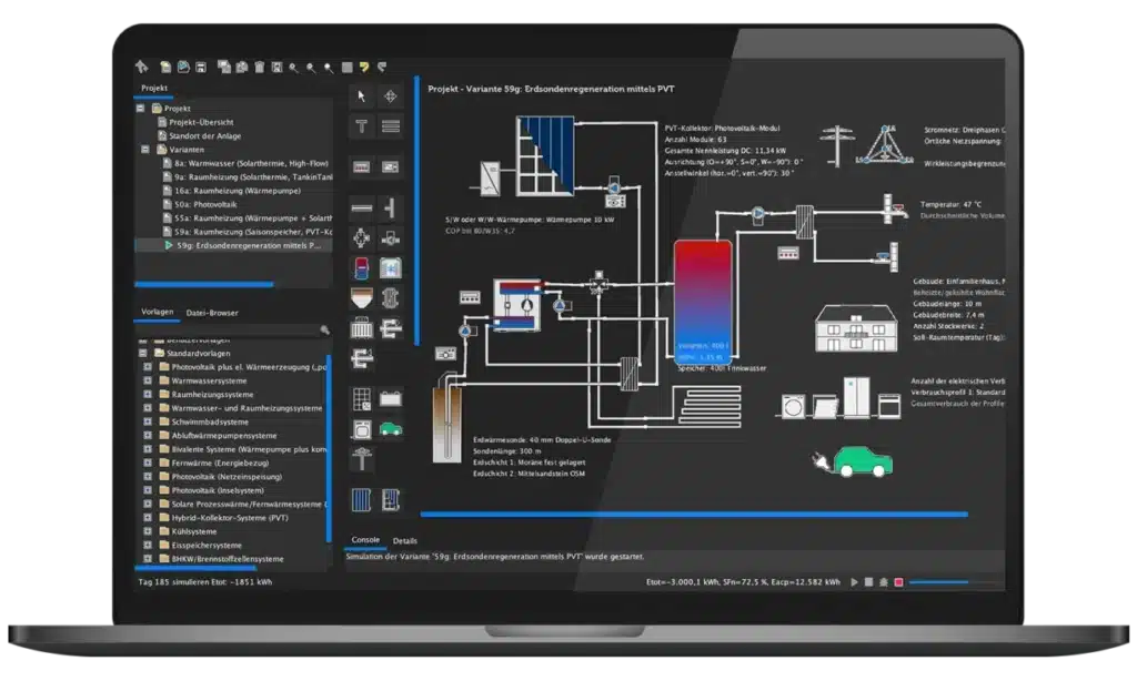 Solar hot water Energy modelling with Polysun 
